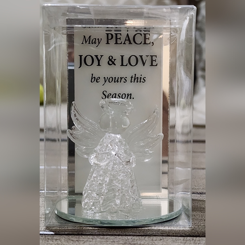 Christmas Glass Angel Figurine